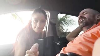 Masturbating in public in the car! - 12 image
