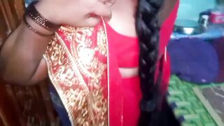 Desi beauty housewife sary changing in home - 3 image