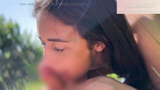 Spanish girl topless gives you a blowjob - 9 image