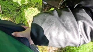 Hot Outdoor Blowjob and Cum Play with a Down-jacket 269 - 6 image