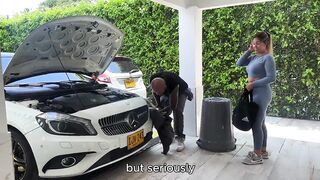 Horny Colombian Sucks the Mechanic's Cock and Fucks Him - 2 image