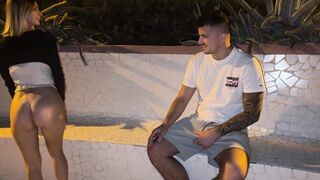 I'm walking along the seaside and a stranger notices that I'm not wearing underwear, outdoor video - 6 image