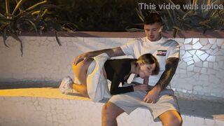 I'm walking along the seaside and a stranger notices that I'm not wearing underwear, outdoor video - 8 image