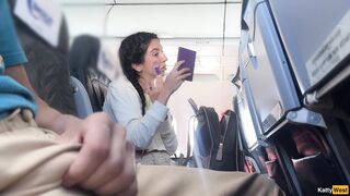 Dick Flashing in Airplane - Girl Brought Me To Cumshot In 2 Minutes - 2 image