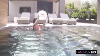 Wet Latina Cum Drain Invites Fat Dick Over For A Swim