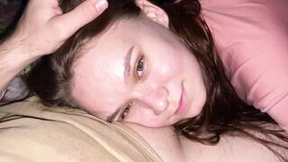 Late Night Cream Mask For My Stepdaughter. POV Blowjob Cum On Face - 1 image