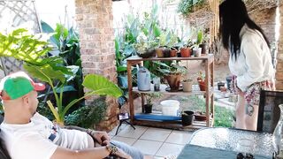 Outdoorbsex on the patio with my friends wife - 3 image