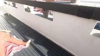 Cumming in girlfriend's mouth while she is sunbathing - 2 image