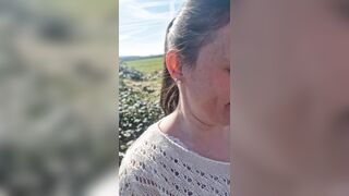 During a walk with my neighbors I am really used and get his sperm in the face - 1 image