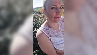 During a walk with my neighbors I am really used and get his sperm in the face