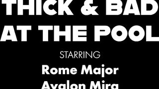 PAWG! Avalon Mira's Ass Bounce When Rome Fucks By The Poolside! - 1 image