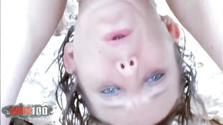 Blonde Ava Takes It Deep on the Beach