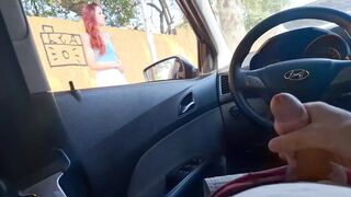 Risky handjob for a naughty girl on the street who was at the bus stop! - 3 image