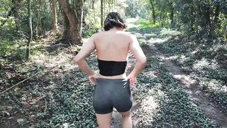 My stepdaughter was teasing me in the middle of the woods and I ended up fucking the hottie's ass. Vagninho and DutraSuraaa