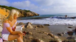 Cumshot in mouth after anal fuck with blonde teen - 1 image