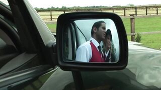 A Really Busty Girl Sucks On A Dick And Then Gets Fucked In A Trailer - 1 image