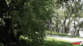 German Scout - Curvy Big Natural Bouncing Boobs Girl Anissa Jolie Talk to Beach Casting Fuck - 1 image