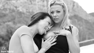 What Happens On Vacay Chapter 2: Shalina Devine And Olivia del Rio Cum Swap After Enjoying Outdoor DP Gangbang GP3247 - 5 image
