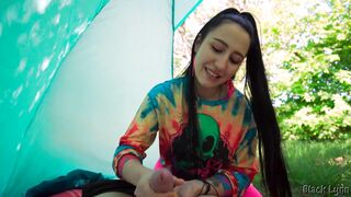 Slutty Hippie Jerked Me OFF for FREE in Her Tent - 12 image