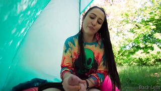 Slutty Hippie Jerked Me OFF for FREE in Her Tent - 13 image