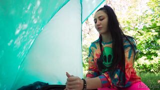 Slutty Hippie Jerked Me OFF for FREE in Her Tent - 2 image