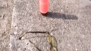 Big boobed brunette German slut fucked on the highway cross bridge - 14 image