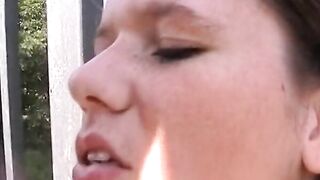 Big boobed brunette German slut fucked on the highway cross bridge - 15 image
