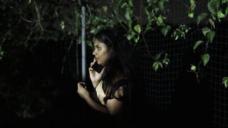 Terrace night fuck with girl friend while her parents not in home she called her boy friend and doing hard fuck in terrace - 1 image