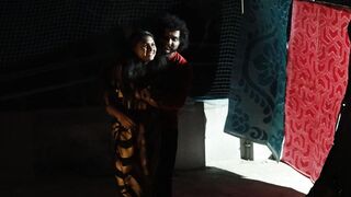 Terrace night fuck with girl friend while her parents not in home she called her boy friend and doing hard fuck in terrace