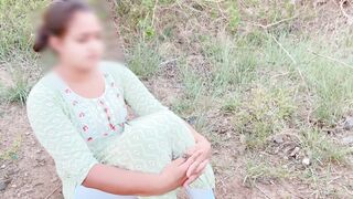 Beautiful village girl in first hour fucks her tight pussy in jungle outdoor sex video - 1 image