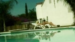 Attractive MILFS licking each other's cunts by the pool - 5 image