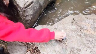 Backshots by the river: outdoor quickie - 1 image