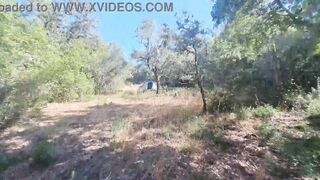 Outdoor Camper Gets Internal Creampie Public Forest - 10 image