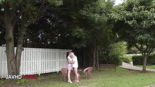 Intense JAV action outdoors featuring wild and naughty Aya Mikami seduction skills