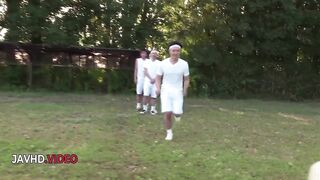Passionate Asian Group Fuck Outdoors Starring Sara Saijo - 1 image