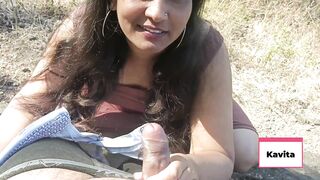 Real close up cum in mouth in jungle and dirty blowjob outdoor and kissing hot sex and doggystyle fuck in jungle - 11 image