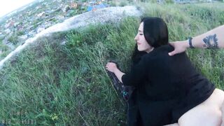 Goth Girl Was Dicked Down Outdoors - 12 image