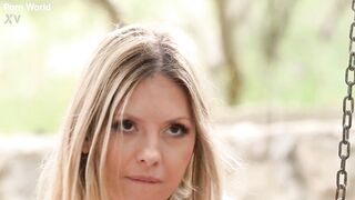 Cock Hungry Housewife Rebecca Volpetti Enjoys Outdoor DP Threesome GP3345 - 9 image