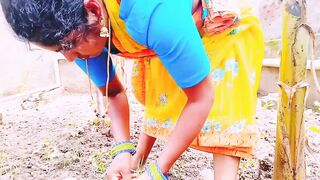 Villege outdoor. Beautiful Big boobs village maid fucking with land owner. Telugu dirty talks.