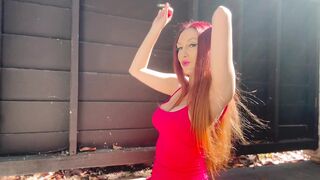 Artemisia Love hot solo smoking outdoor