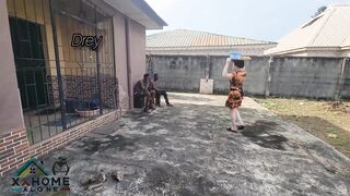 Two Jobless Horny Dicks Bang One Abino White Chick Orange Seller, Outdoor Sex - 1 image