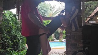 Hot 18 year old fucked in thunder storm outdoor - 2 image