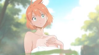 MISTY SUCKS AND FUCKS ASH’S HUGE COCK OUTDOORS. POKEMON HENTAI ANIMATION - 1 image