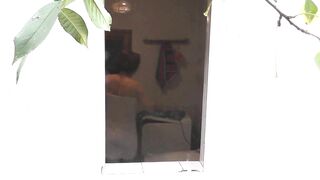 Naked in public. Outside neighbour guy is watching how my sexy wife take shower. Outdoor. Milf. Mature. In bathroom. Public nudity. Handjob. Outdoors. Natural tits. Pussy. Wet pussy Ass. Big ass. Solo - 15 image