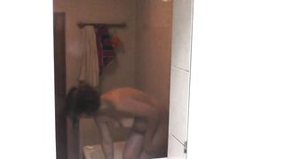 Naked in public. Outside neighbour guy is watching how my sexy wife take shower. Outdoor. Milf. Mature. In bathroom. Public nudity. Handjob. Outdoors. Natural tits. Pussy. Wet pussy Ass. Big ass. Solo - 7 image