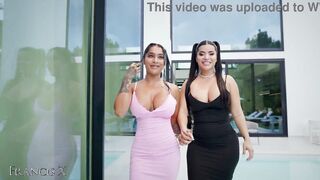 Outdoor Gangbang 9 Guys Fuck 2 Sluts in Lingerie with Anal and DP