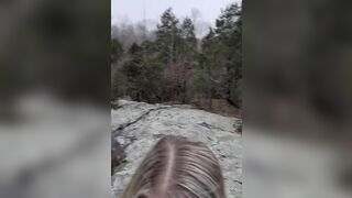 Outdoor Mountain Nature Fuck and Suck with 19 yo teen petite Aphrodites and BBC Asklepios - 1 image