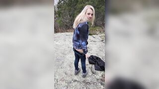 Outdoor Mountain Nature Fuck and Suck with 19 yo teen petite Aphrodites and BBC Asklepios - 6 image