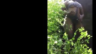 Outdoor underwear trying