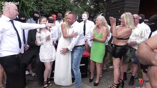 Wedding outdoor creampie gangbang group sex orgy - 3 image